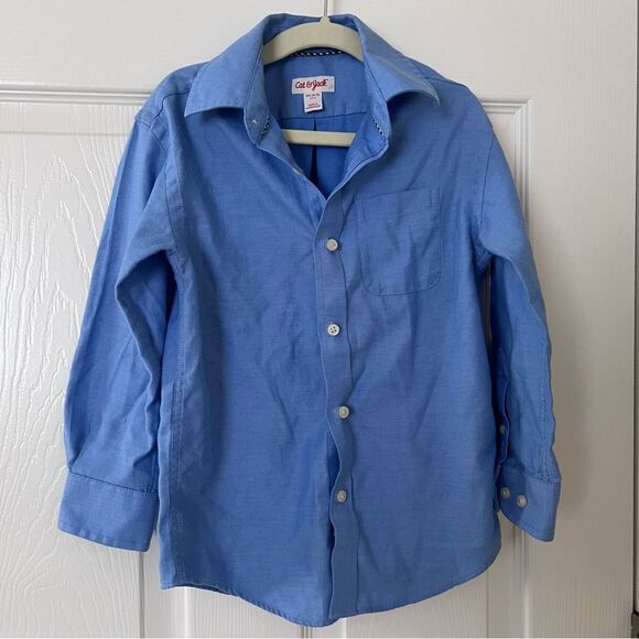 Cat & Jack Cotton Blend Blue Kids Shirt XS 4/5 EUC - Picture 1 of 4